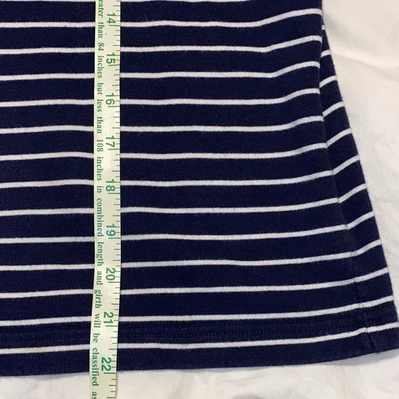 Lauren Ralph Lauren Striped Navy and White Quarter-Zip Sweater - Picture 6 of 8